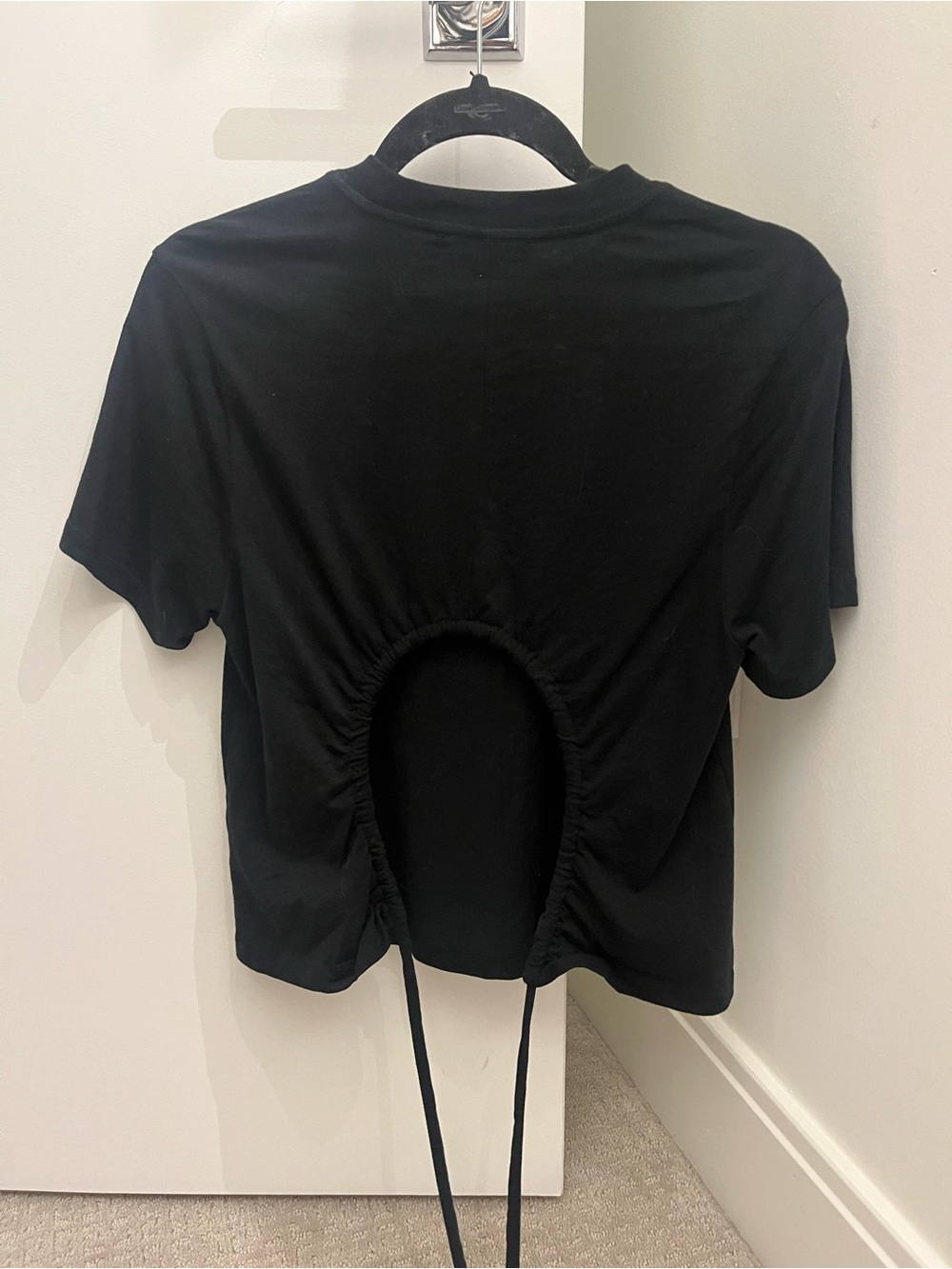 All Saints open back ruched tee